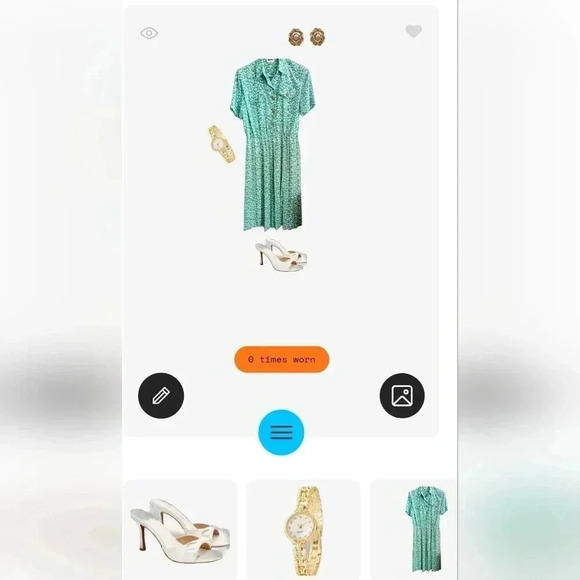 Leslie Fay floral short-sleeve pleated maxi dress in soft green - Picture 8 of 8